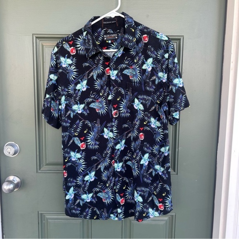 Baja Llama - black panther Hawaiian shirt